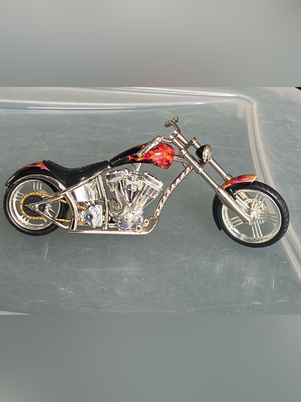 Funline West Coast Choppers Orange Motorcycle Diecast 1:43 2004 Jessie James